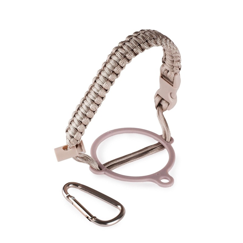 Crossing Paracord Bottle Carrier Strap with Carabiner – Beige