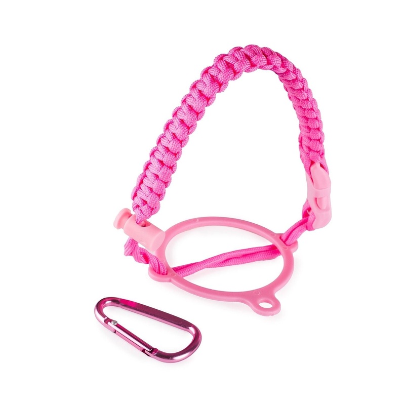 Crossing Paracord Bottle Carrier Strap with Carabiner – Hot Pink