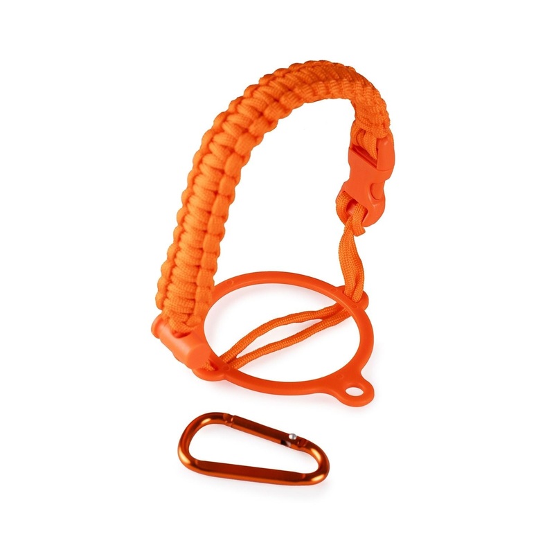 Crossing Paracord Bottle Carrier Strap with Carabiner – Orange