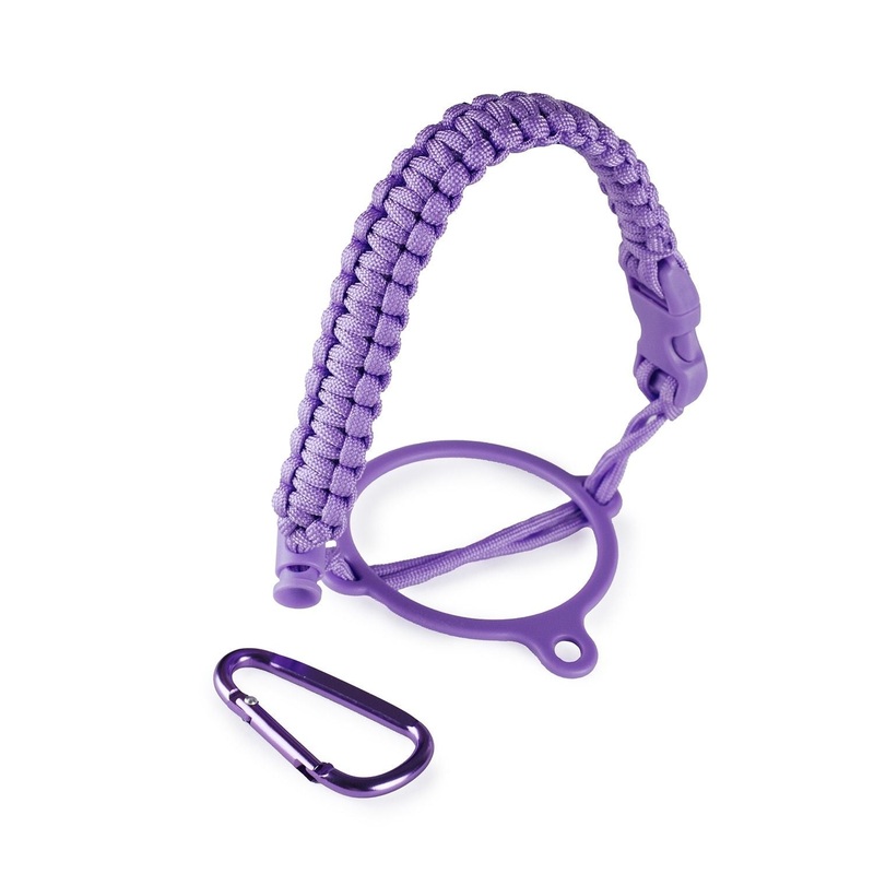Crossing Paracord Bottle Carrier Strap with Carabiner – Purple