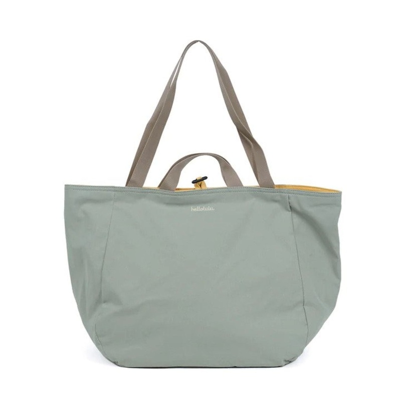 Hellolulu Jake Double Sided 2 Way Tote Recycled (Pastel Green/Daisy Yellow)