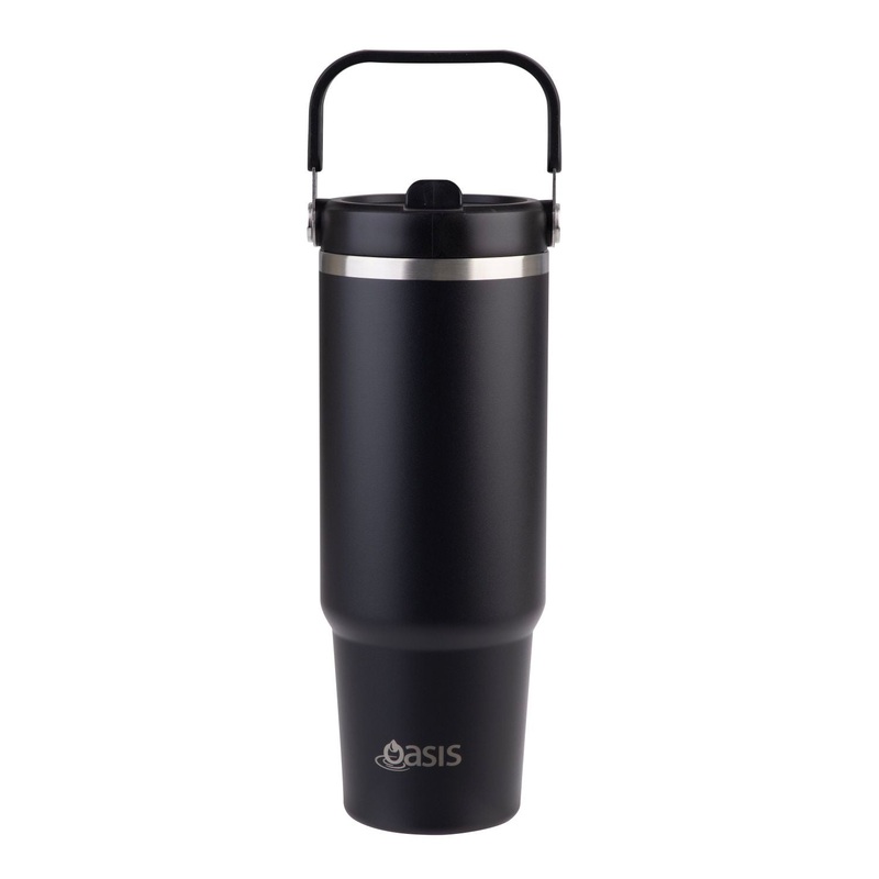 Oasis S/S Insulated Voyager Carry Tumbler Cap Only – Black