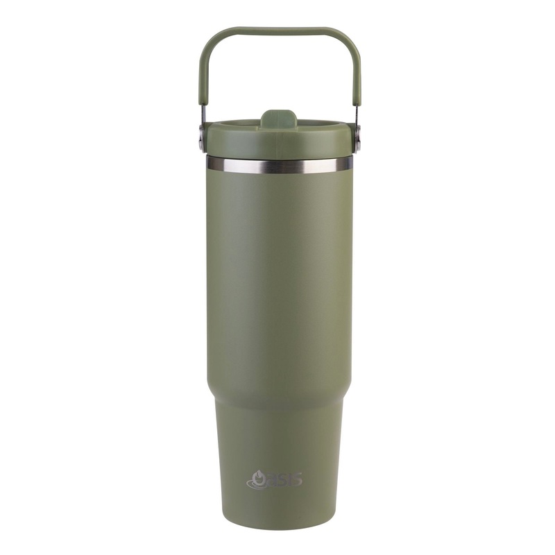 Oasis S/S Insulated Voyager Carry Tumbler Cap Only – Olive Green