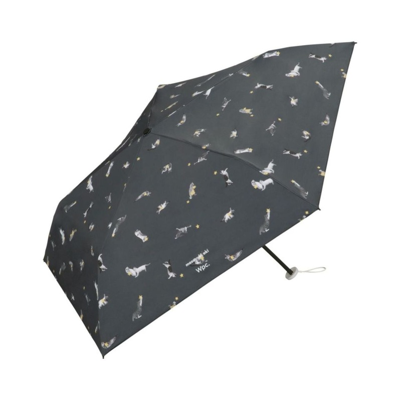 WPC X Masayuki Oki Neko UV Protection UPF 50+ Umbrella 49cm (Black) – V2