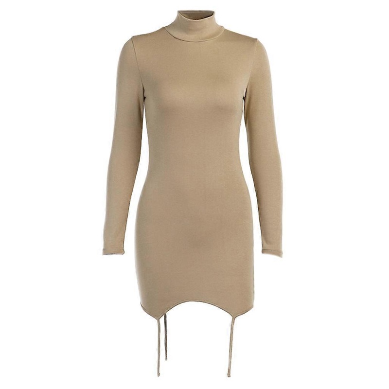 Spring Fashion Vintage Dress Women Bandage Corset Lady Dress Long Sleeve Knee-Length Female Gothic Style Party Dressing  Khaki S | Fruugo SG