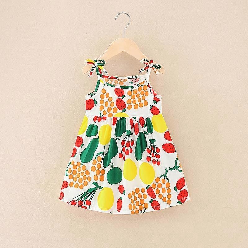 Summer Girls Dress Sleeveless Suspender Children’s Clothing Princess Dress Floral Print Cotton Casual Dresses for Kids Girl | Fruugo SG