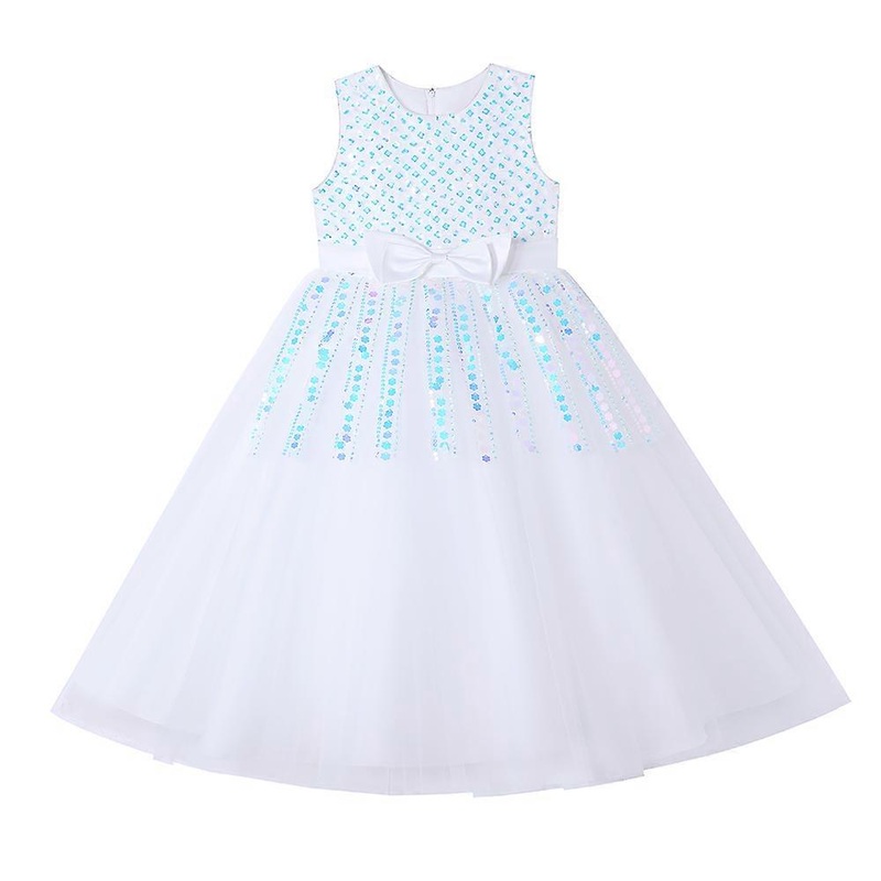 Summer Girls Sequined Junior Bridesmaid Ankle Length Dress for Wedding Party Birthday Ceremonies Tulle Princess Gown Size 4-14 | Fruugo SG