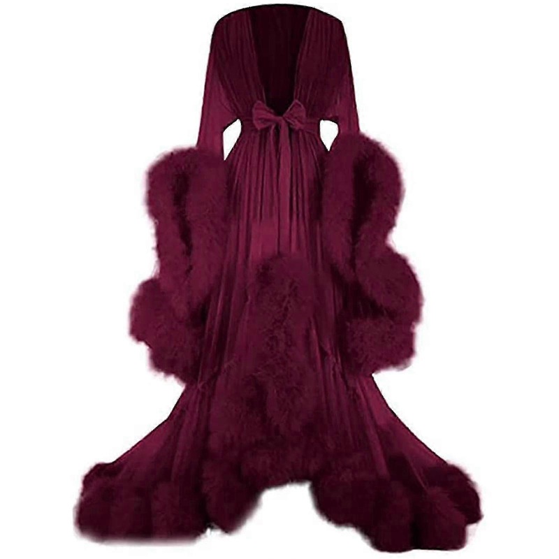 Women\’s Trailing Long Dress Feather Flared Eeves Dress Perfect For Bachelorette Parties | Fruugo SG
