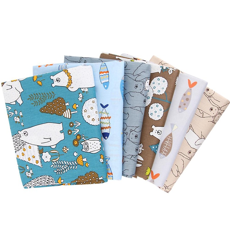 6pcs Cotton Twill Fabric Mixed Pattern Color Cloth Handcraft DIY Baby Quilting Sewing Accessories 50x40cm | Fruugo SG