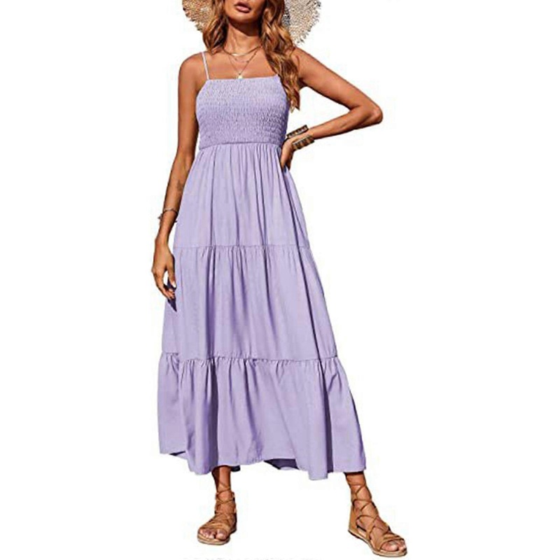 Casual Dresses for Women Sleeveless Summer Dress A-Line Spaghetti Strap Sundresses  lavender purple XL | Fruugo SG