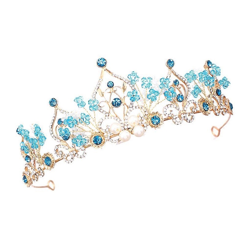 Crown Shape Hair Accessory For Young Girls In Style For Parties And Daily Dress With Blue Color 1Pack | Fruugo SG