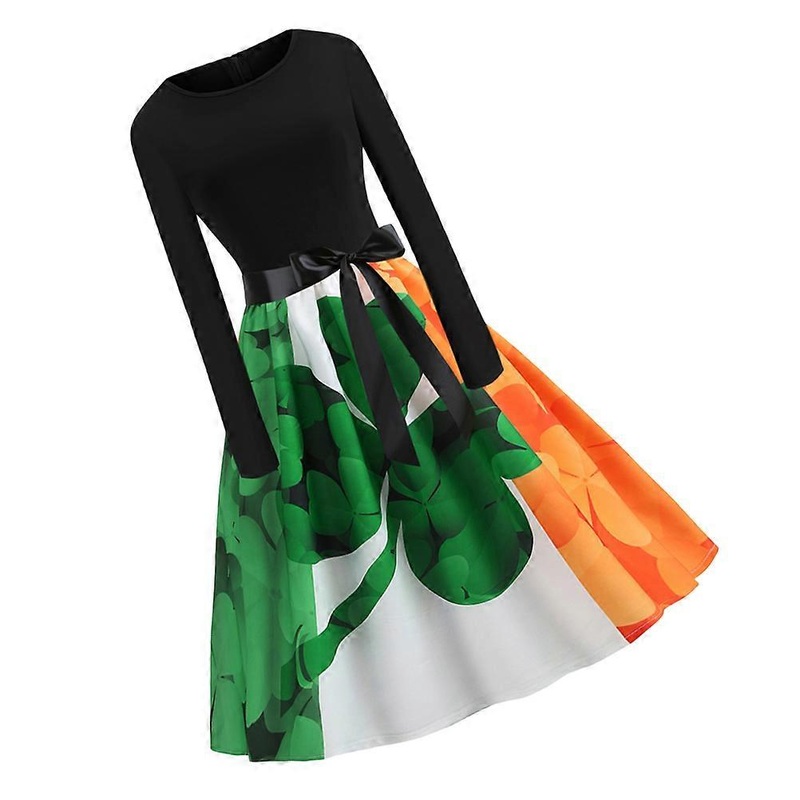 St Patricks Day Apparel Long Sleeve Round Neck Dress Easy To Accessorize 1Pack | Fruugo SG