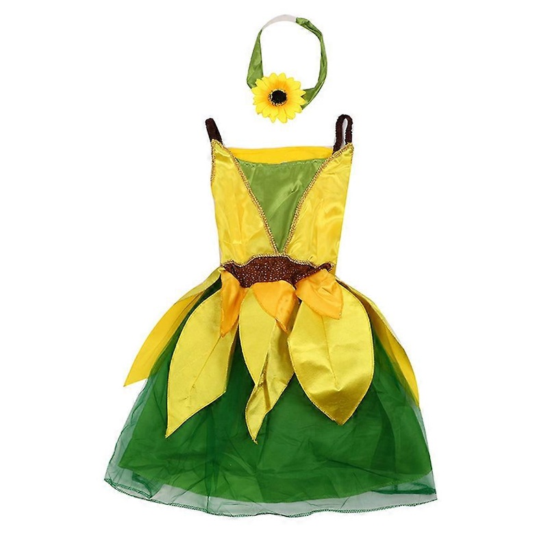 Sunflower Designed Costume Dress For Girls Stage Performance Size S Yellow 1 Set | Fruugo SG