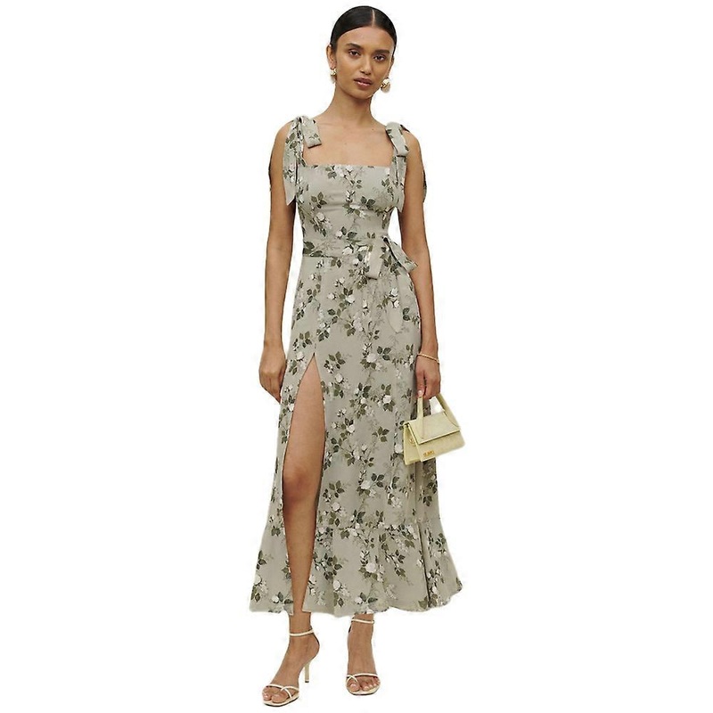 Women’s dress, suspenders lacing chest slit floral dress Spring and summer new fashion | Fruugo SG