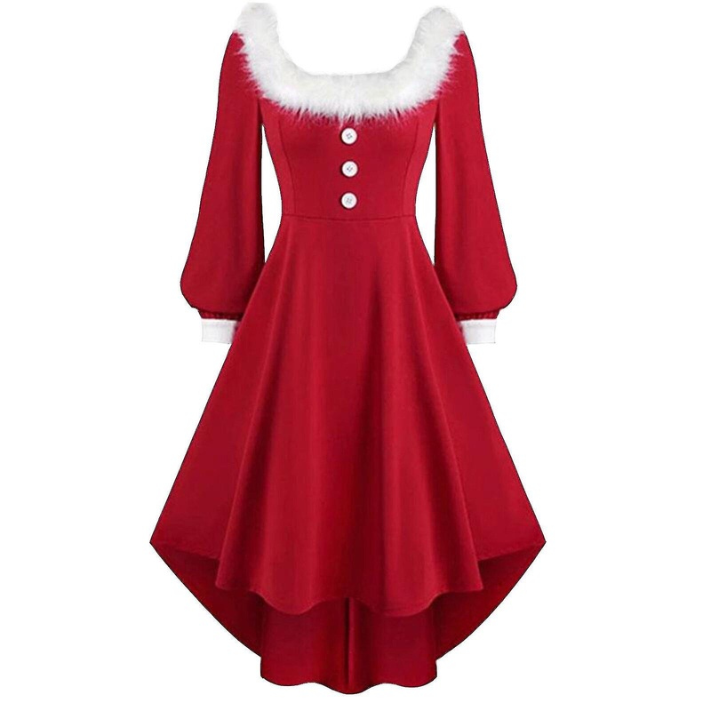 Christmas Swing Dress Adult Costume Dress Red Clothing Xmas Dresses Women Evening Party Winter Dresses-lian | Fruugo SG
