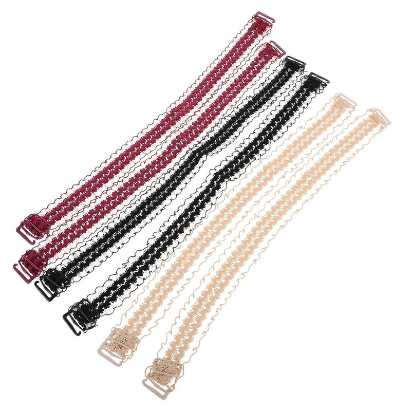 Decorative Straps For Dresses Off-Shoulder Friendly Daily Wear Black Lace Material 35.00×2.80×0.20cm 3 Pairs | Fruugo SG