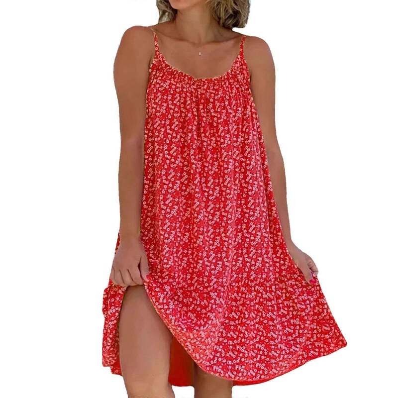 Floral Double sided Printed Large Swing Sling Loose fitting Dress for Women 2023 | Fruugo SG
