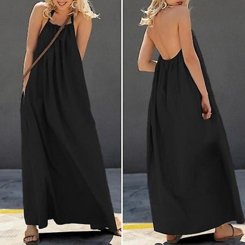 Kaftan Long  Casual Backless Maxi Dress | Fruugo SG