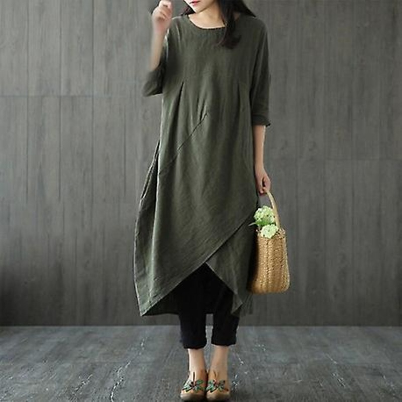 Long Sleeve Casual Oversize Long Dress | Fruugo SG