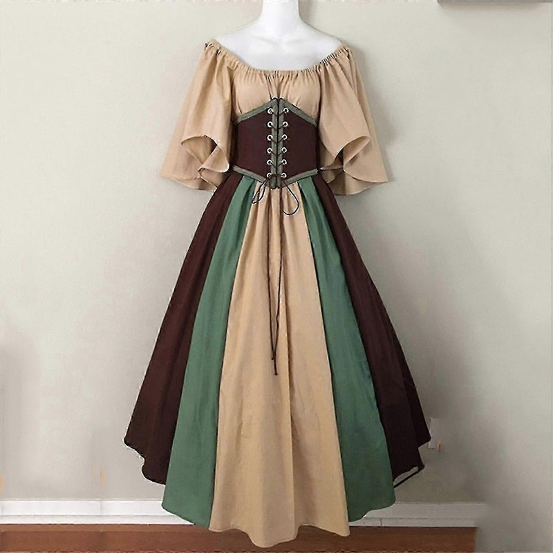 Medieval Clothing Women’s Short Sleeve Gothic Dresses Retro Party Dresses Prom Dress | Fruugo SG