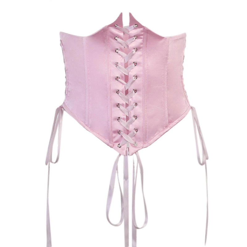 Summer Beach Pink Chiffon Dress Cool Women Dress with Long Flared Sleeves Waist Bandage Party Sundress Tighten Shaping  Pink corset S | Fruugo SG