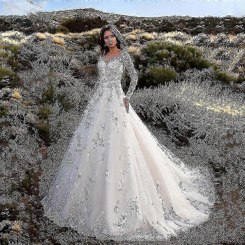 Women Long Sleeve One Shoulder White Bridal Wedding Dress Dresses For Wedding Bridesmaid Party Dresses | Fruugo SG