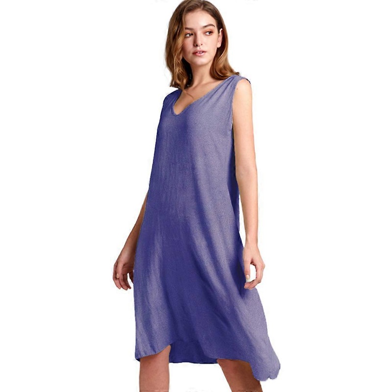 Women Summer Sleeveless Sleepshirt Sexy V-Neck Loose for Tank Dress Lounge Night  Blue | Fruugo SG