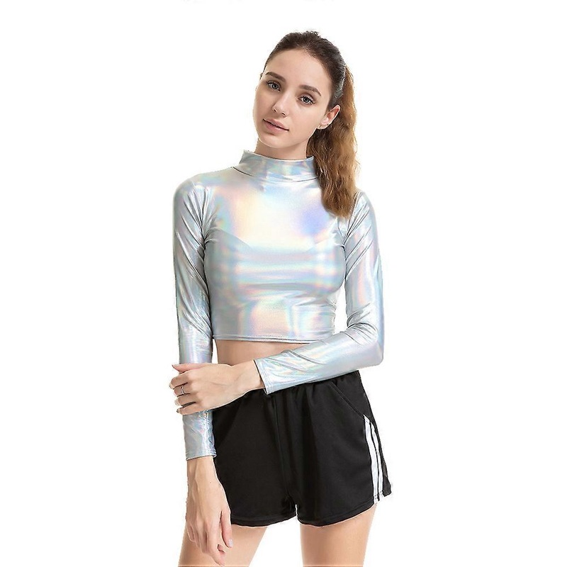 Colorful Shiny Sexy Bustier Patent Leather Performance Costume Long Sleeve Clothes for Cosplay Nightclub Stage Women – Size S | Fruugo SG