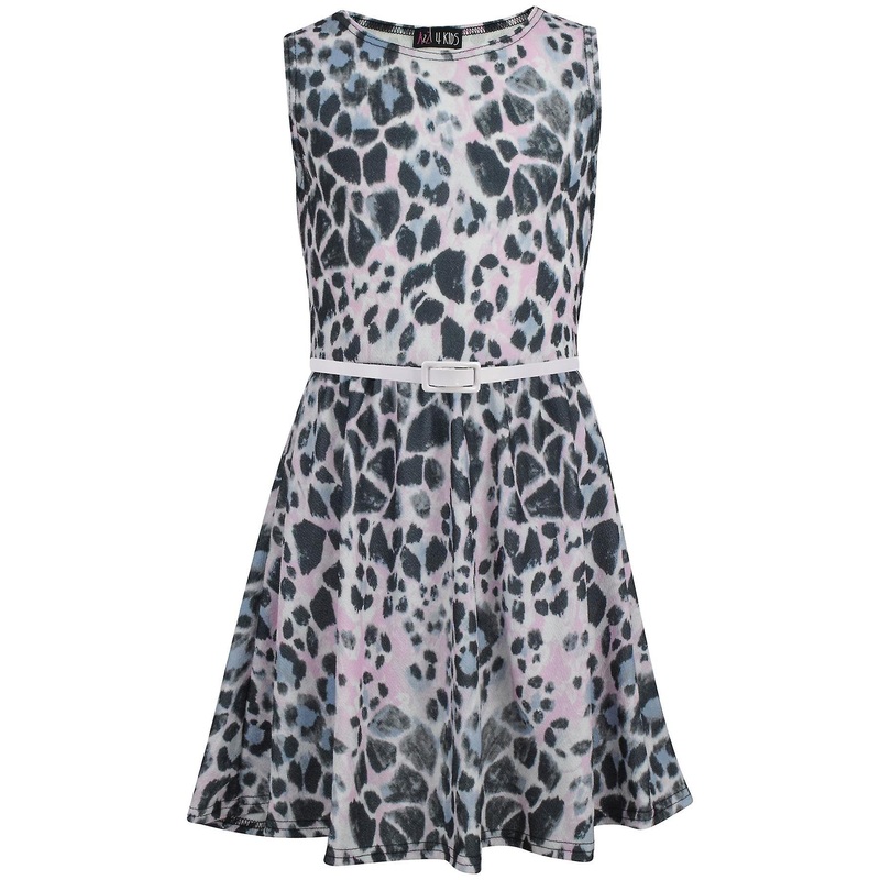 Girls Leopard Print Skater Dress | Fruugo SG