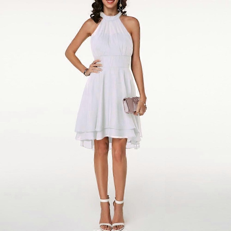 Women’s Fashion Summer Sexy Solid Dresses Cutout Sleeveless Chiffon Party Evening Dresses | Fruugo SG