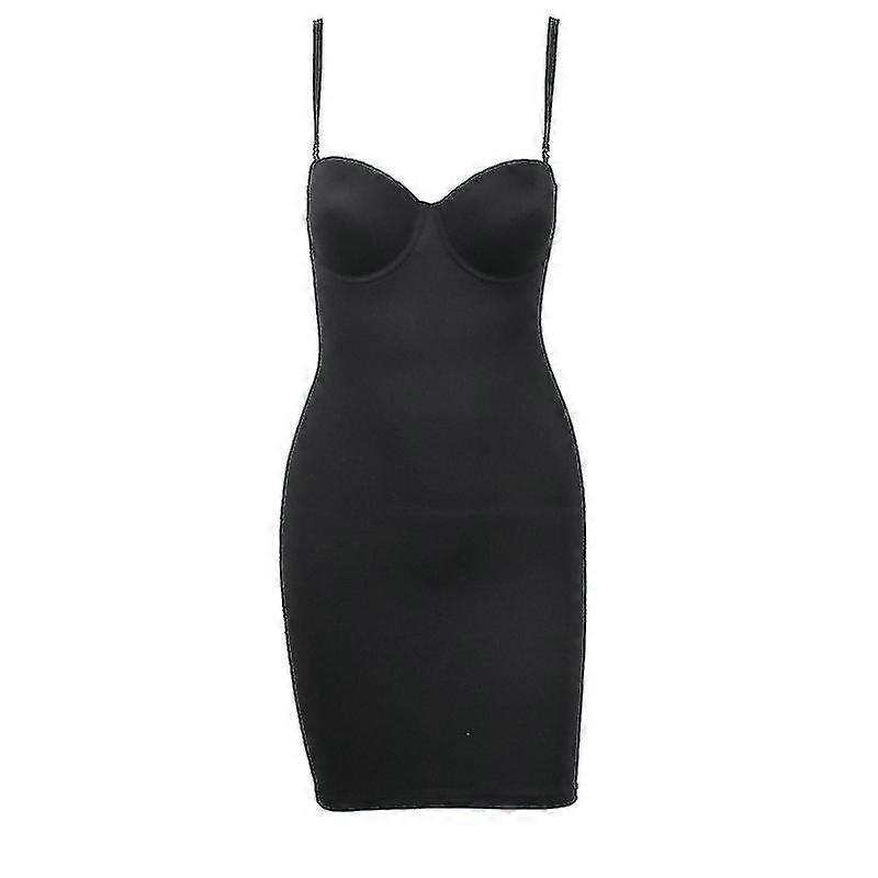 Women Stretch Straight Dress With Underwire Cup Simple Sexy Dresses Spaghetti Strap Tube Bodycon One-piece Pencil Underdress Black-SCL | Fruugo SG