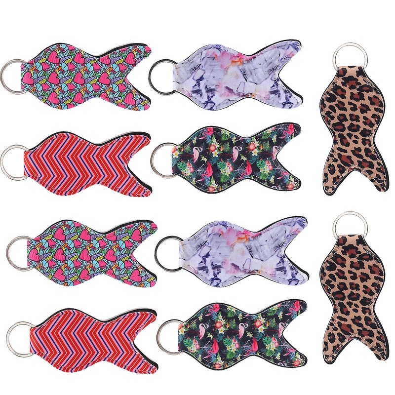 10pcs Colour Lip Balm Holders Portable Exquisite Lipstick Protective Case Cover Keychain | Fruugo SG