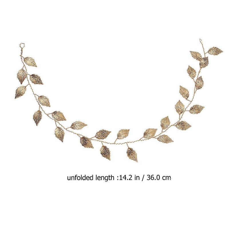 Bridal Hair Accessories Hair Chain Golden Leaf Design 1Set | Fruugo SG