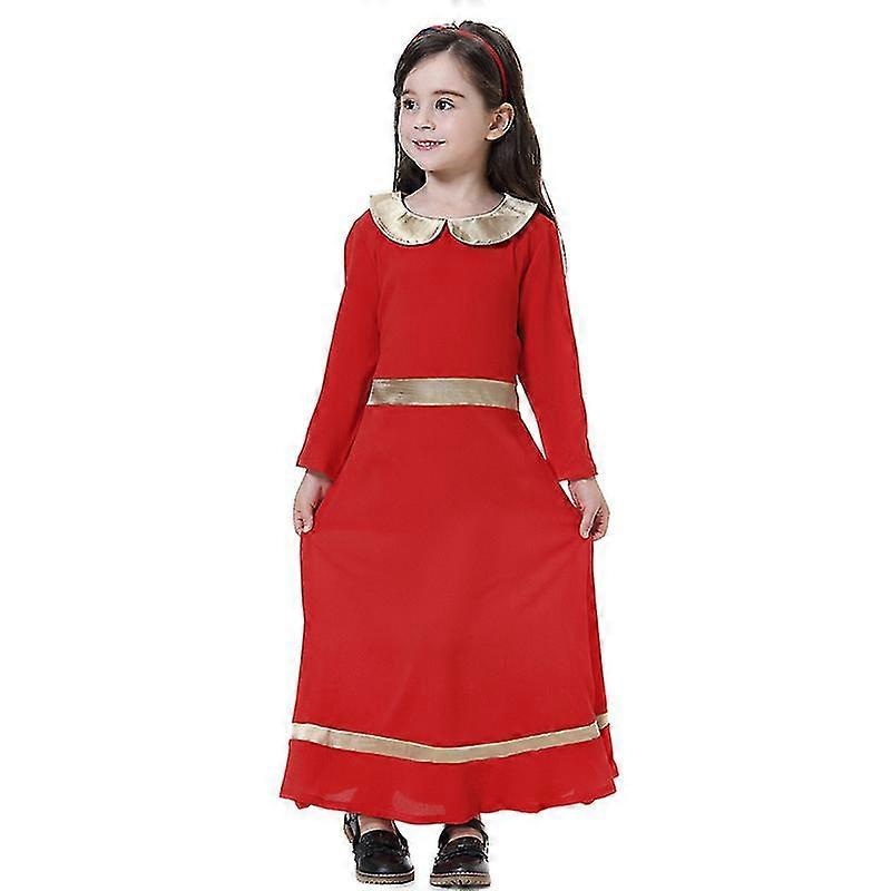 Kids Girls Muslim Islamic Party Maxi Dress Long Sleeve Bowknot Abaya Robe Dress | Fruugo SG
