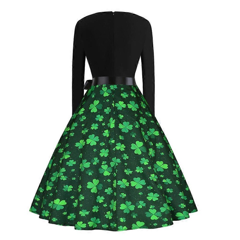 Patricks Day Dress Women Round Collar Comfortable to Wear Green Size L 1Pcs | Fruugo SG