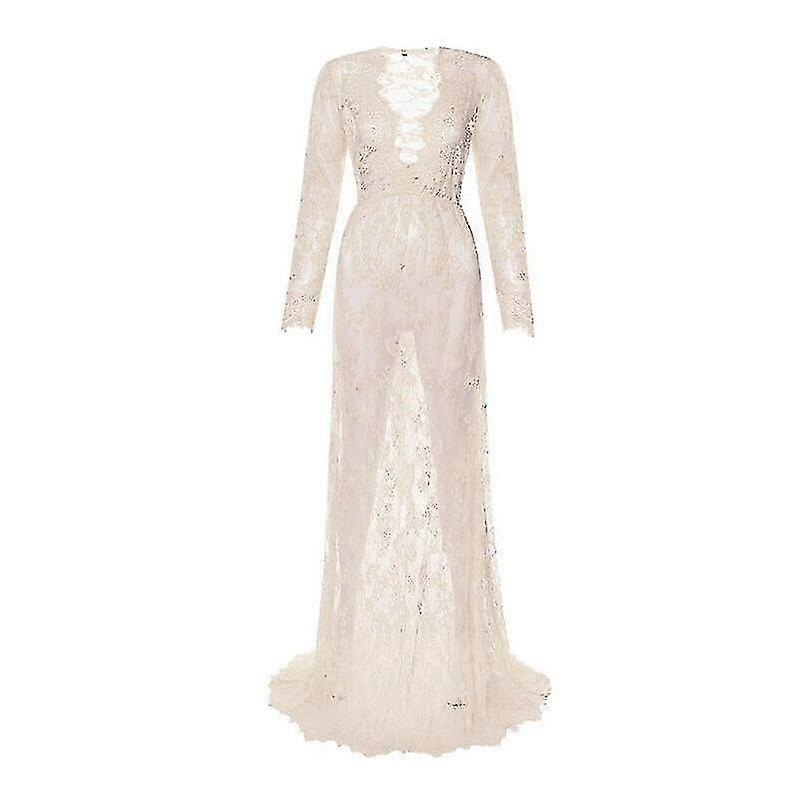 Pregnant Women Lace Sheer Maternity Photography Gown Photo Shoot Maxi Long Dress | Fruugo SG