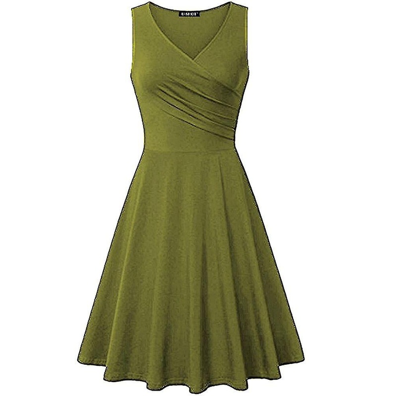 Women’s Sleeveless Deep V-neck Dress | Fruugo SG