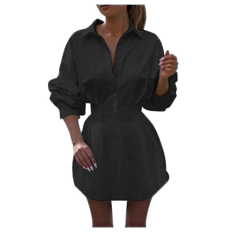 Womens Long Sleeve Print Dress Mini Dress Ladies Casual Tops Shirt Blouse Tee | Fruugo SG