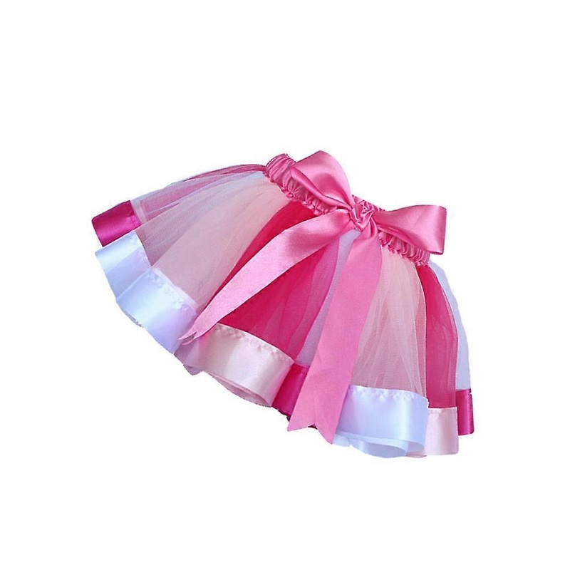 Girls Tutu Dress Ruffle Tiered Pink And Rose Red Stage Performance L 1Pack | Fruugo SG