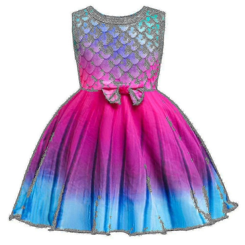 Kids Girls Mermaid Summer Party Eeveless Swing Dress | Fruugo SG
