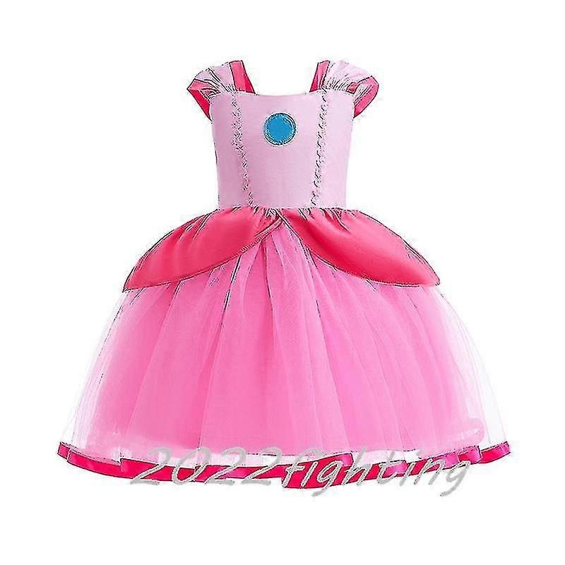 Super Mario Children Dress Peach Princess Summer Dress Girls Hallowmas Cos Party Princess Dress Children Clothing Vestidos | Fruugo SG
