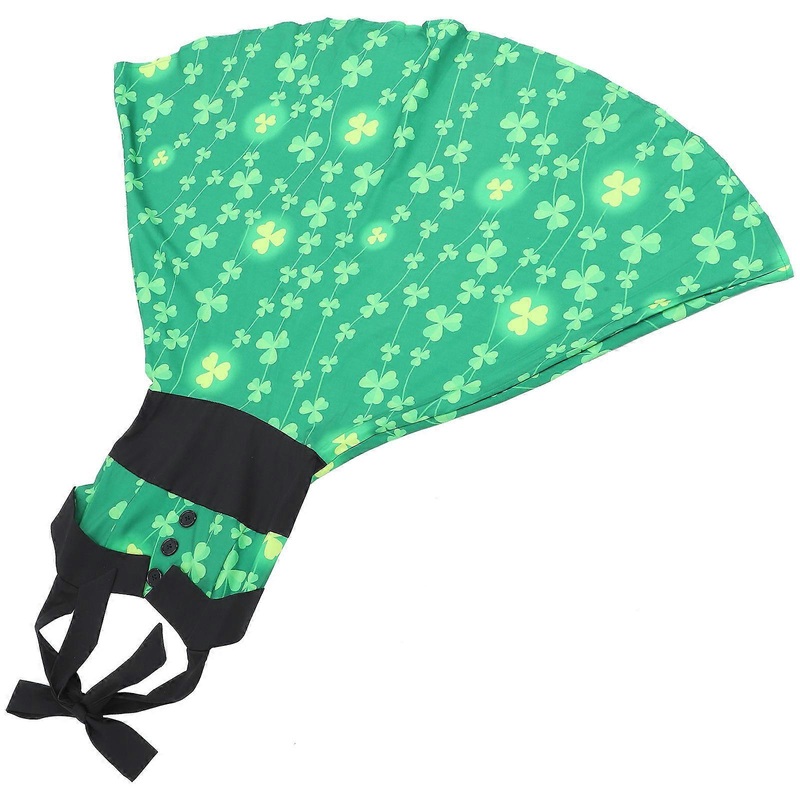 Women Patricks Day Dress Fashion Design Clover Printed Green Size M Round Collar Tall Waist 1Pack For Daily Wearing | Fruugo SG