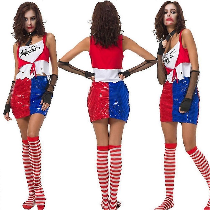 Women’s Halloween Suits Women Red Costume Cosplay Party Stage Top Skirt Gloves Suit Performance Uniforms | Fruugo SG