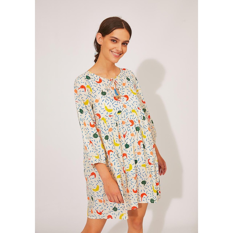 Short Beachwear Dress with Chilli Print BA21PUN04 by Compania Fantastica | Fruugo SG