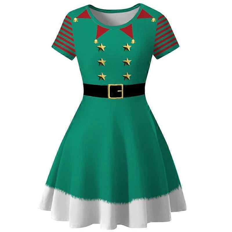 Ugly Christmas Dress for Women Red Green Print Holiday Dresses for Xmas | Fruugo SG
