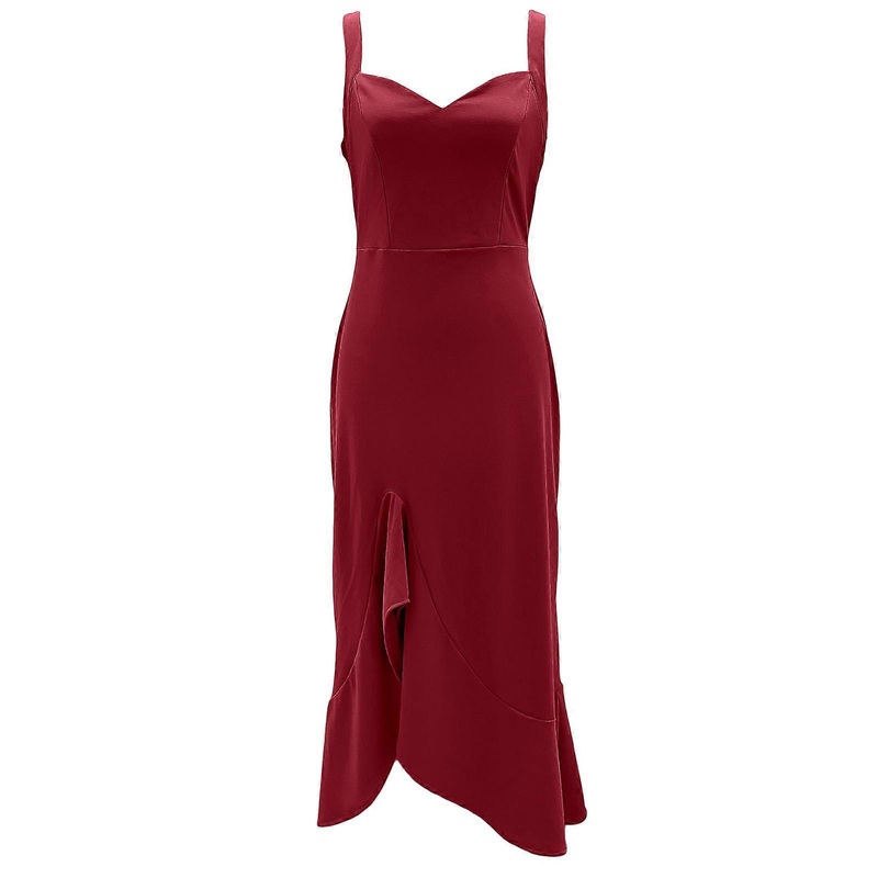 Women Basic Tank Bodycon Sleeveless Solid Casual Long Dress  Burgundy M | Fruugo SG