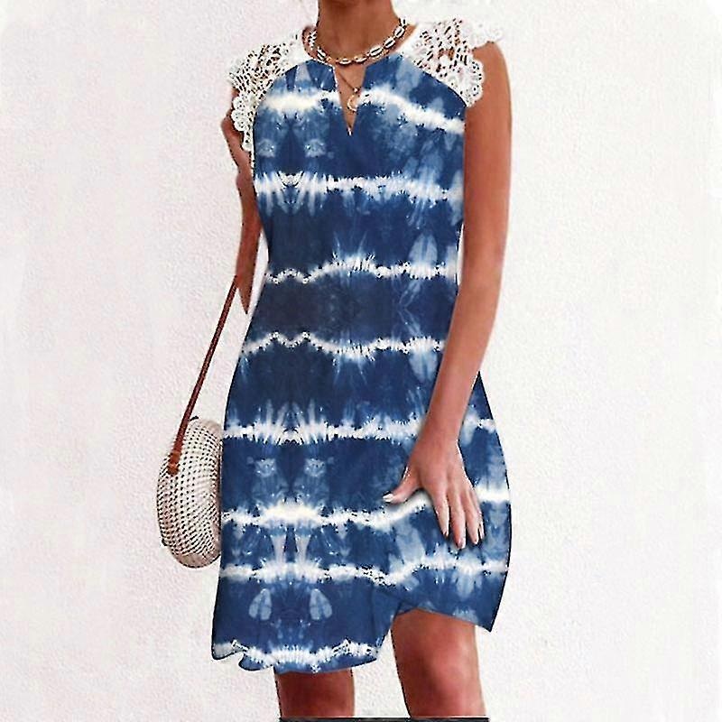 Women Sexy Party Tie Dye Print Dress Ladies Loose Shift Dresses Fashion Summer | Fruugo SG