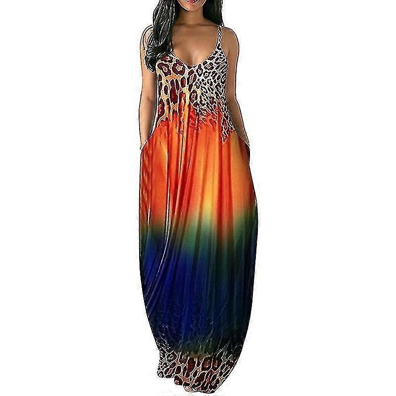 Women Short Sleeve/sleeveless Loose Maxi Dresses Casual Long Dresses With Pockets | Fruugo SG