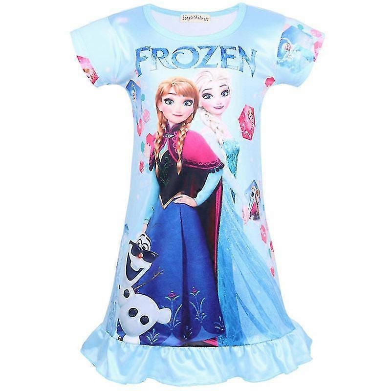 Frozen Princess Dress Girl Elsa Anna Nightdress Summer Pajamas Dresses | Fruugo SG