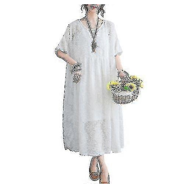 Oversized Dress Women Loose Dress Jacquard Dress-26-1 | Fruugo SG